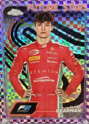 2024 Topps Chrome Formula 1 #21 Purple Checker Flag Refractor /199