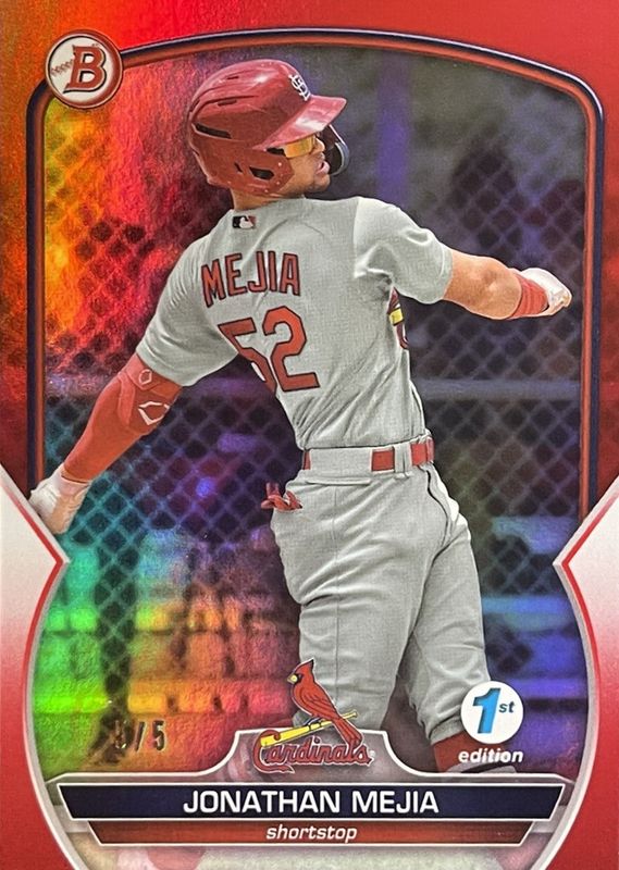 Jonathan Mejia 2023 Bowman 1st Edition #BPPF-15 Red Foil /5 RAW