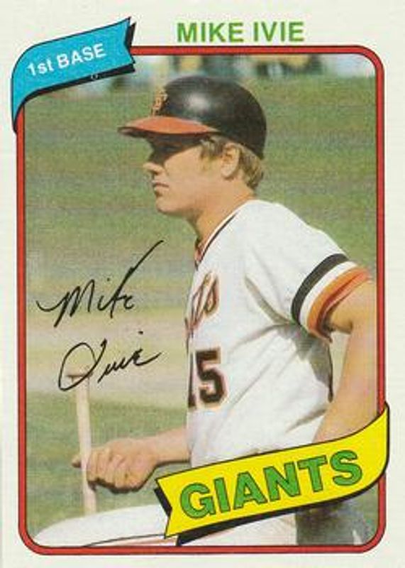 Mike Ivie 1980 Topps #62 Base RAW