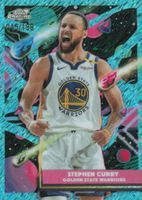Stephen Curry 2025 Topps Cosmic Chrome #18 Aqua Equinox Refractor