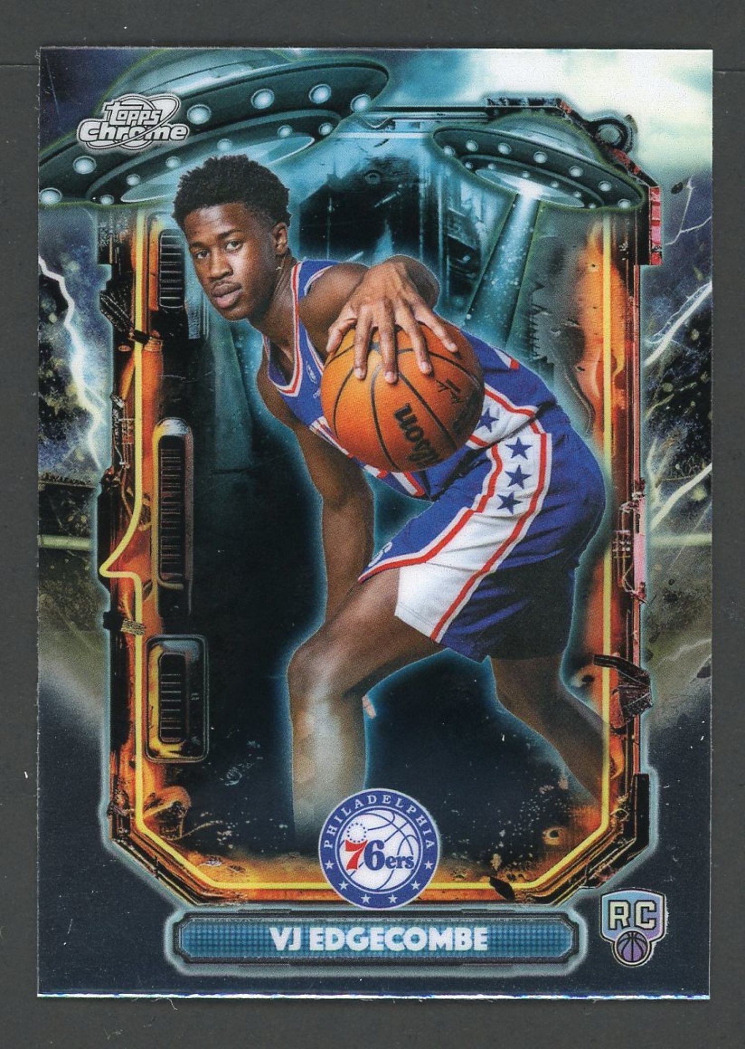 VJ Edgecombe 2025 Topps Chrome Cosmic #ET-15 Extraterrestrial