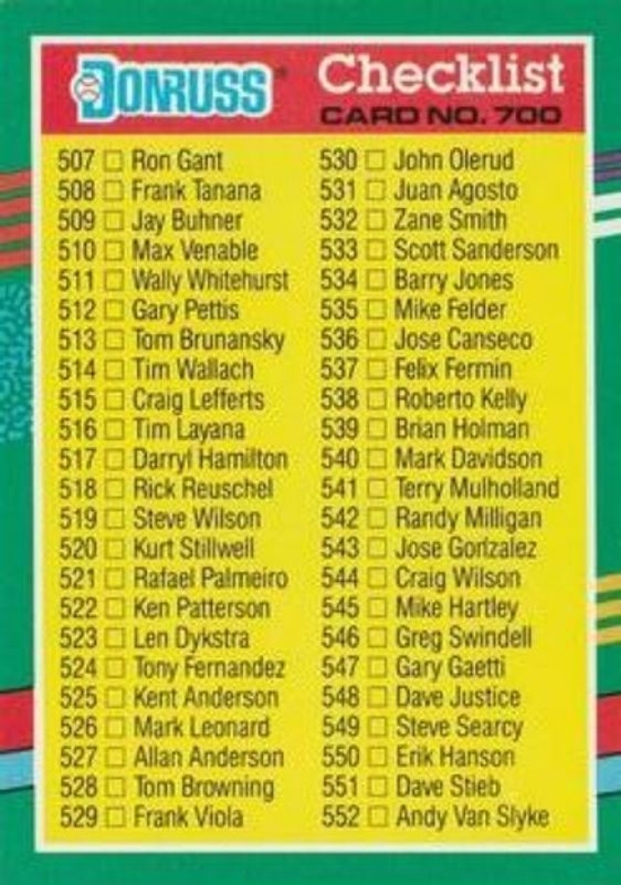 1991 Donruss #700 Base