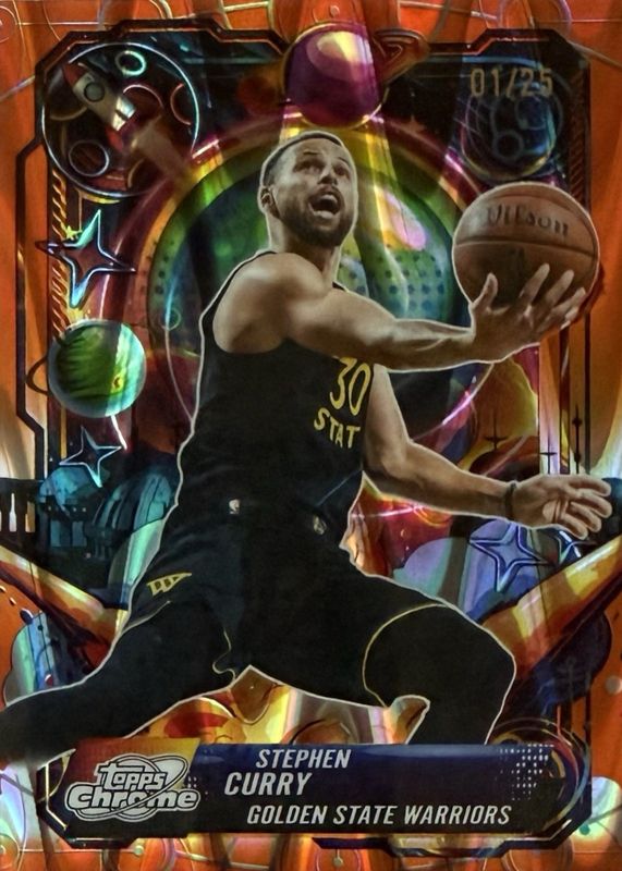 Stephen Curry 2025 Topps Chrome Cosmic #PRP-3 Propulsion - Orange