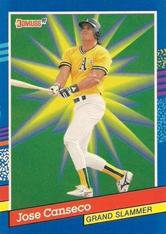 Jose Canseco 1991 Donruss #4d Grand Slammers RAW
