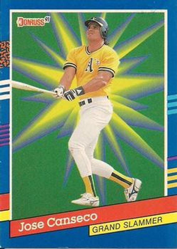 Jose Canseco 1991 Donruss #4b Grand Slammers RAW