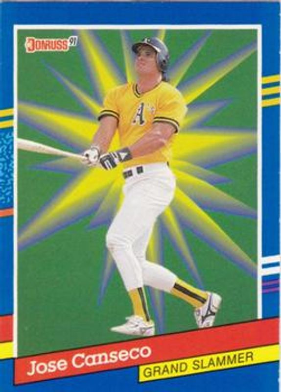 Jose Canseco 1991 Donruss #4e Grand Slammers RAW