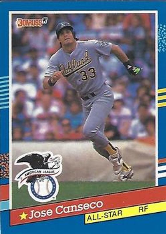 Jose Canseco 1991 Donruss #50c Base RAW