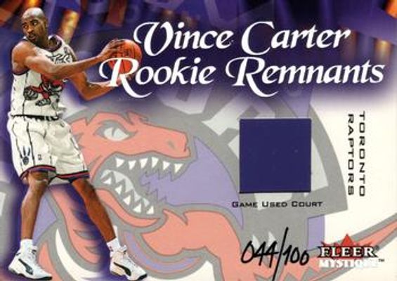 2000 Fleer Mystique Vince Carter Rookie Remnants /100