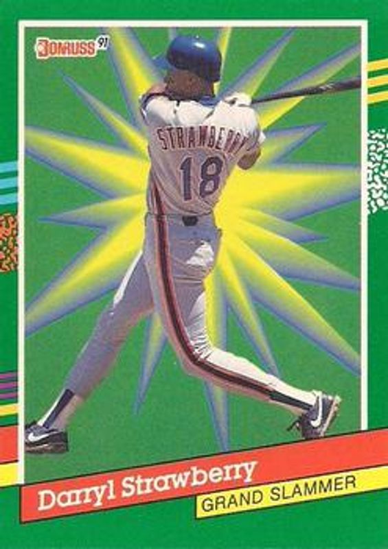 Darryl Strawberry 1991 Donruss #13e Grand Slammers RAW
