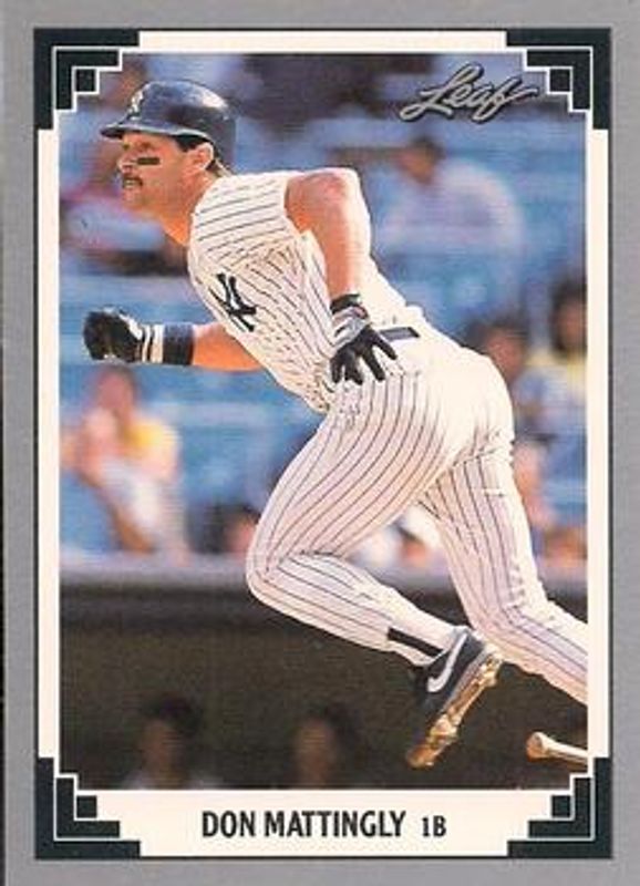 Don Mattingly 1991 Donruss #22 Leaf Previews RAW