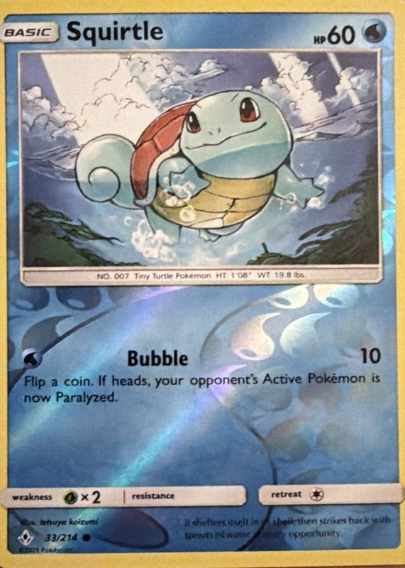 2019 Sun & Moon: Unbroken Bonds #033/214 Reverse Holo