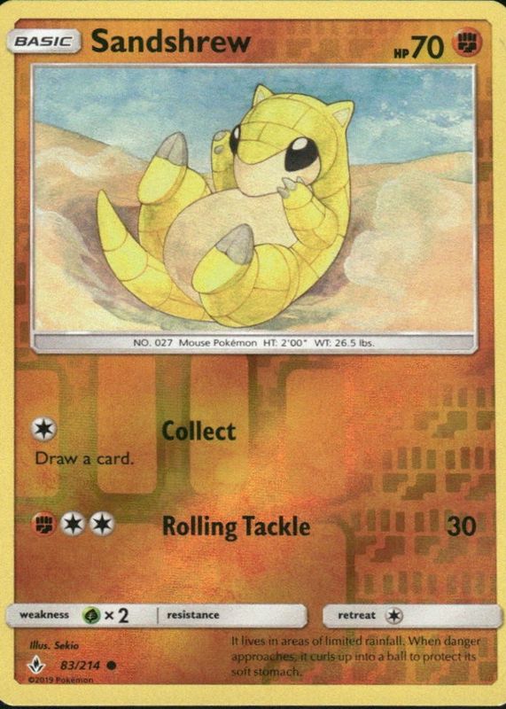 2019 Sun & Moon: Unbroken Bonds #083/214 Reverse Holo