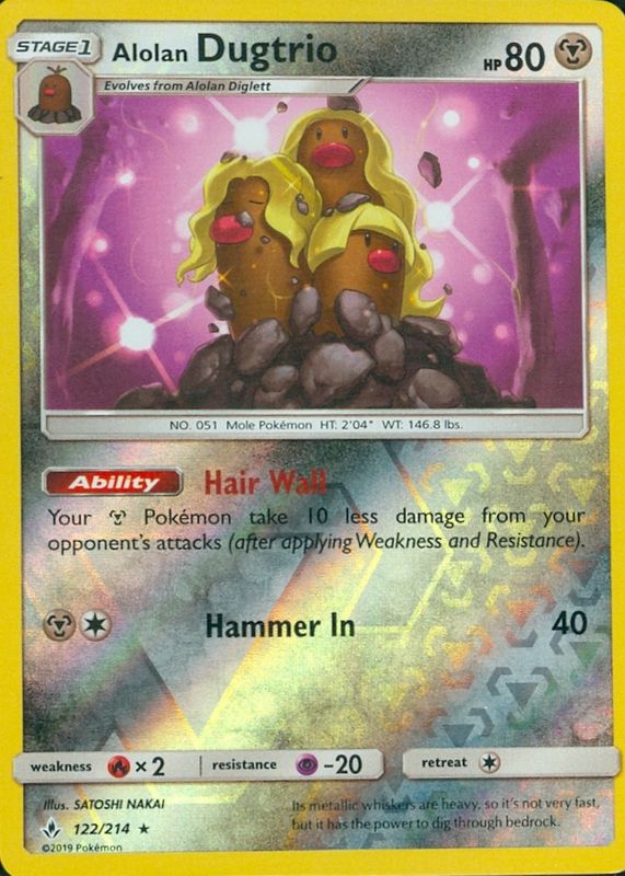 2019 Sun & Moon: Unbroken Bonds #122/214 Reverse Holo