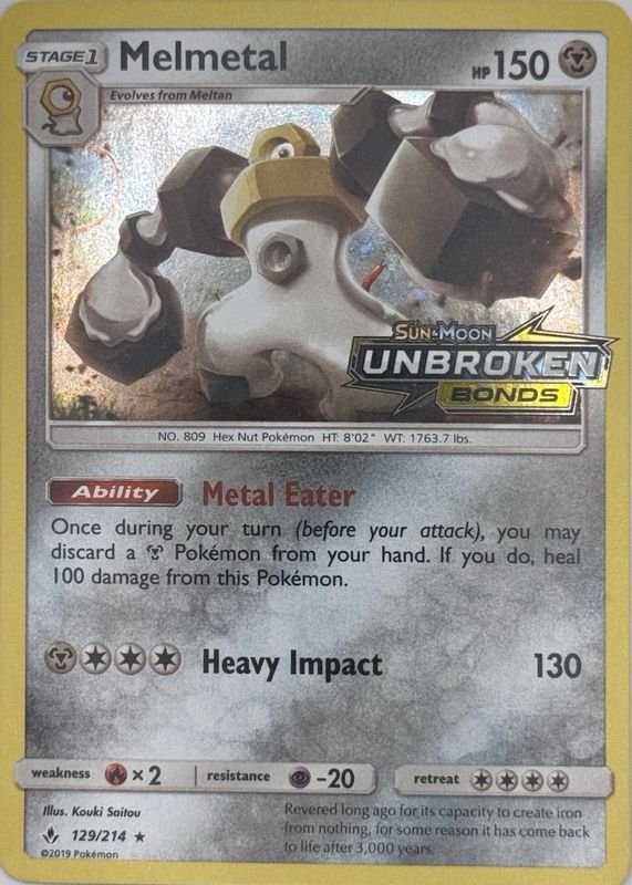 2019 Sun & Moon: Unbroken Bonds #129/214 Promo (Stamp Gift)