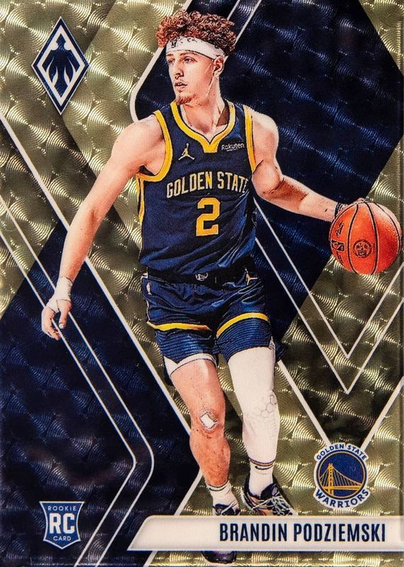 Brandin Podziemski 2023 Phoenix #295 Gold Vinyl /1 Rookie RAW