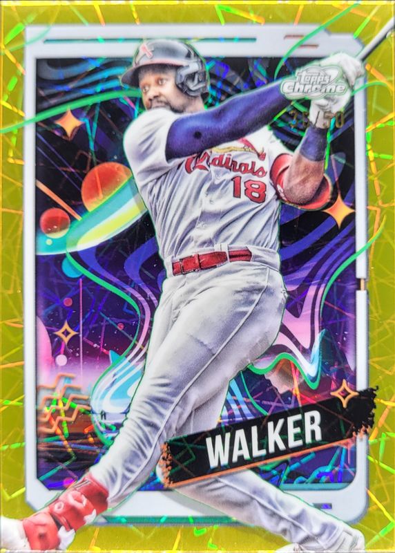 Jordan Walker 2024 Topps Chrome Cosmic #94 Gold Interstellar