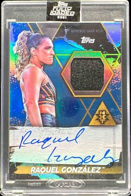 2021 Topps WWE Fully Loaded #C-RG Autographed Metal Chair Relics Sapphire /25