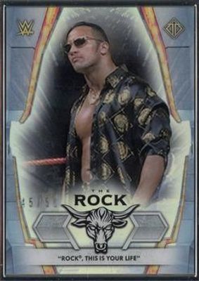 2021 Topps WWE Transcendent #DJ-8 WWE Legends Tribute Set The Rock /50
