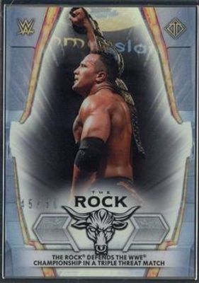 2021 Topps WWE Transcendent #DJ-10 WWE Legends Tribute Set The Rock /50