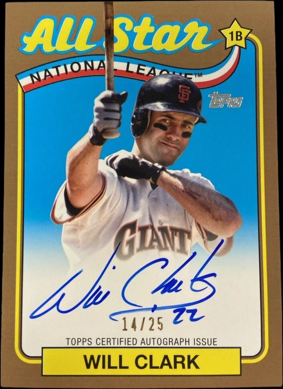 2024 Topps #89ASA-WC 1989 Topps Baseball 35th Anniversary All Star Autographs - Gold /25