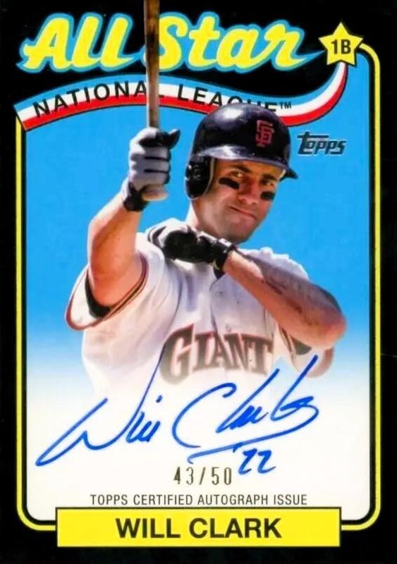 2024 Topps #89ASA-WC 1989 Topps Baseball 35th Anniversary All Star Autographs - Black /50