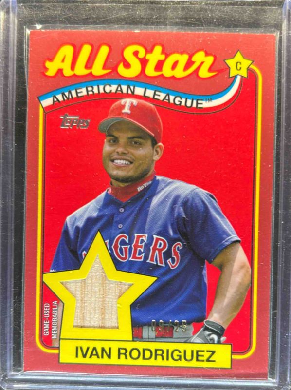 2024 Topps #89ASR-IR 1989 Topps Baseball 35th Anniversary All Stars Relics - Red /25