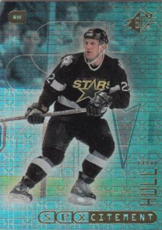 Brett Hull 1999 SPx #X10 SPxcitement RAW