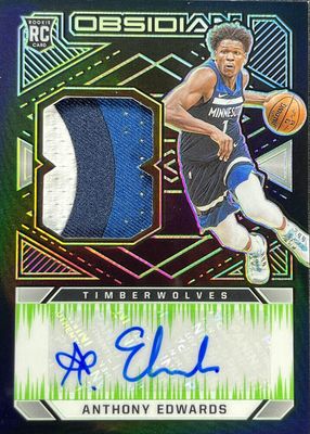 2020 Obsidian #235 Rookie Jersey Autographs - Electric Etch Green (/25)