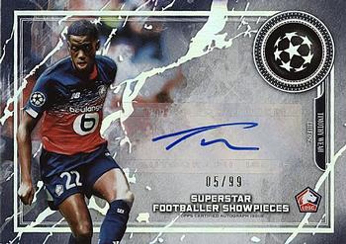 Timothy Weah 2019 Topps Museum Collection UEFA Champions League #SFS ...