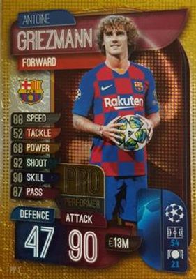 2019 Topps Match Attax UEFA Champions League International #PP1 Pro Performer