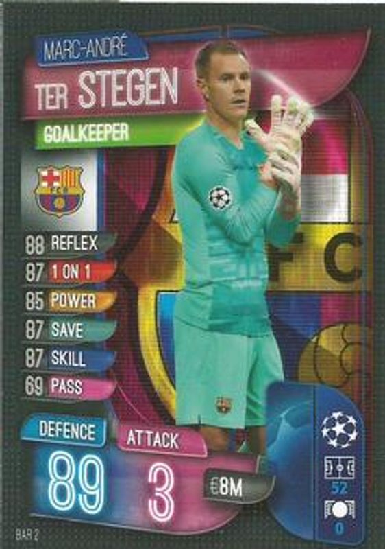 Marc-Andre ter Stegen 2019 Topps Match Attax UEFA Champions League ...