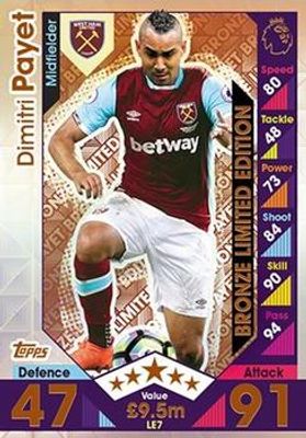 2016 Topps Match Attax Premier League #LE7 Limited Edition Bronze