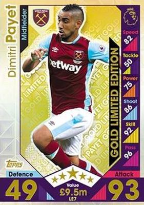 2016 Topps Match Attax Premier League #LE7 Limited Edition Gold