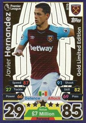 2017 Topps Match Attax Premier League #LE7G Limited Edition Gold