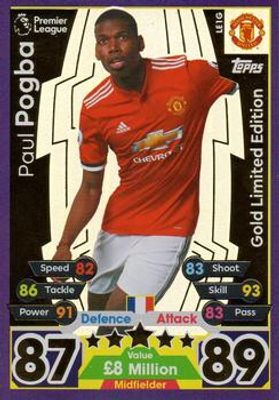 2017 Topps Match Attax Premier League #LE1G Limited Edition Gold