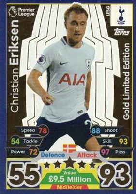 2017 Topps Match Attax Premier League #LE5G Limited Edition Gold