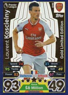 2017 Topps Match Attax Premier League #LE4G Limited Edition Gold