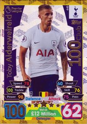 2017 Topps Match Attax Premier League #440 100 Club