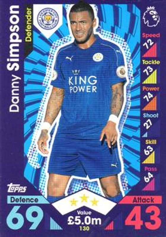 2016 Topps Match Attax Premier League #130 Base