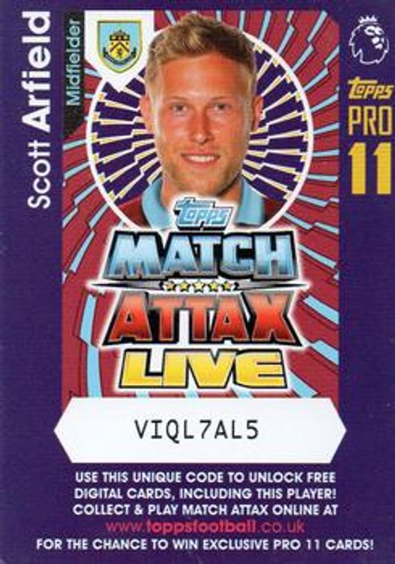 2016 Topps Match Attax Premier League Live Code Cards