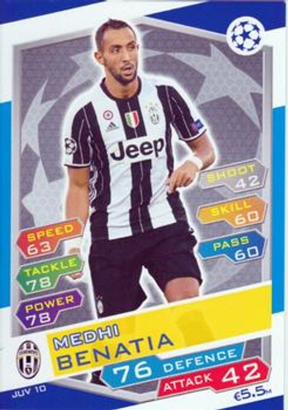 2016 Topps Match Attax UEFA Champions League #JUV10b Base