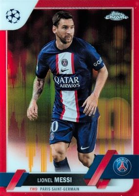 2022 Topps Chrome UEFA Club Competitions #1 Red & Gold Seismic Refractor