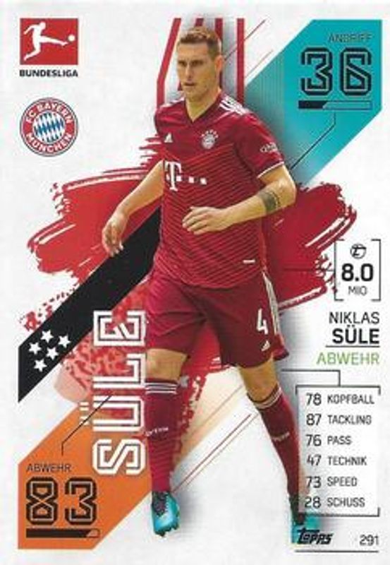 2021 Topps Match Attax Bundesliga #291 Base