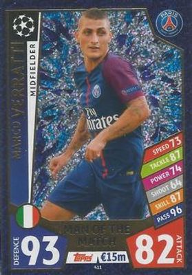 2017 Topps Match Attax UEFA Champions League #411 Base