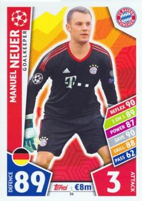 2017 Topps Match Attax UEFA Champions League #56 Base