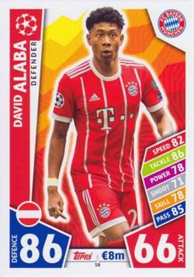 2017 Topps Match Attax UEFA Champions League #58 Base