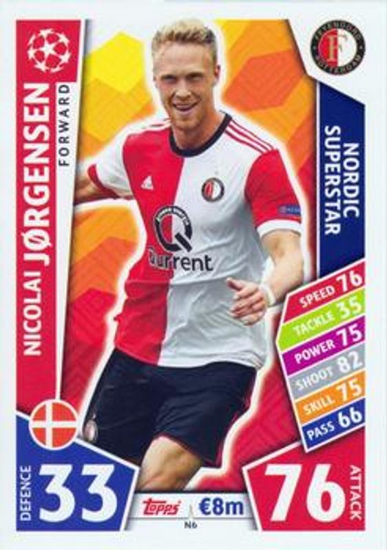 2017 Topps Match Attax UEFA Champions League #N6 Nordic Exclusives
