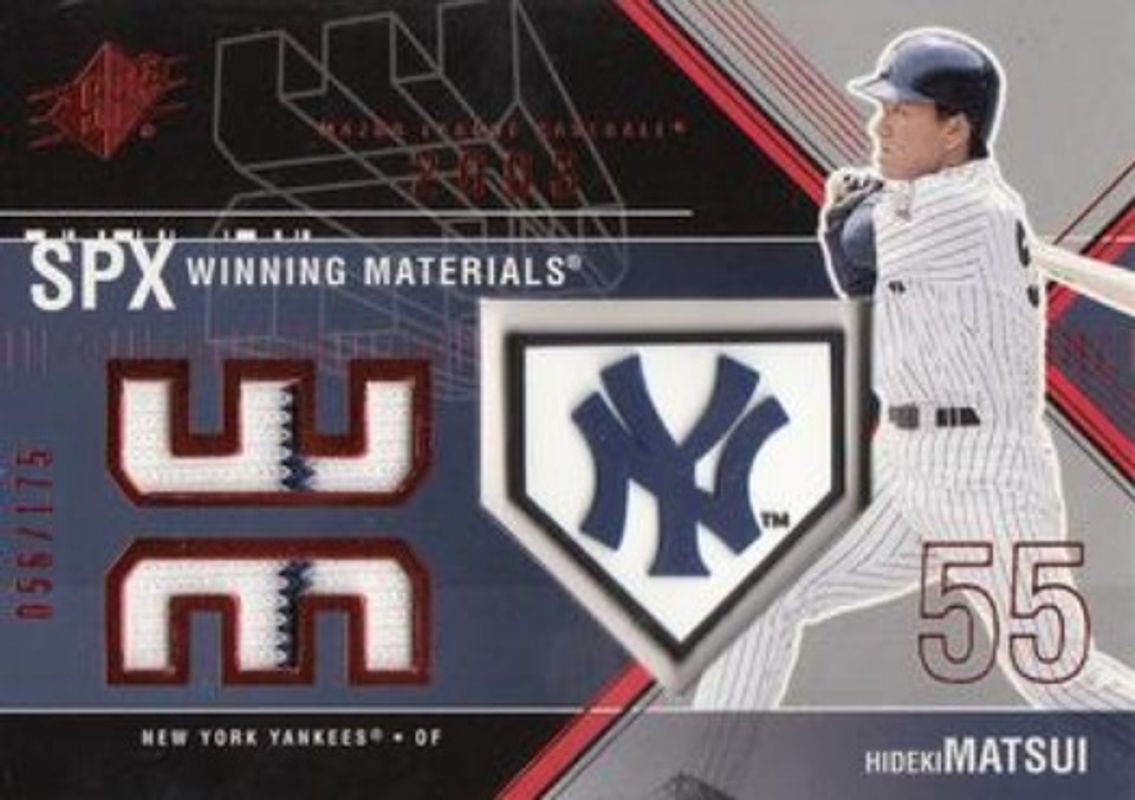 Hideki Matsui 2003 SPx #WM-HM2a Winning Materials /175 RAW