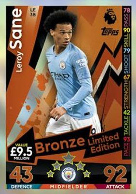 2018 Topps Match Attax Premier League #LE3B Bronze Limited Edition