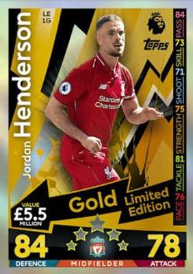 2018 Topps Match Attax Premier League #LE1G Gold Limited Edition
